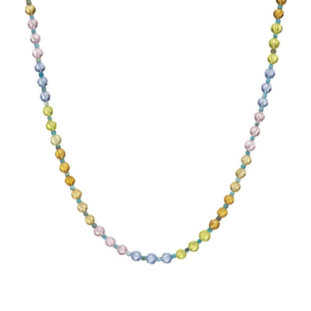 Pastel and Turquoise Beaded Necklace